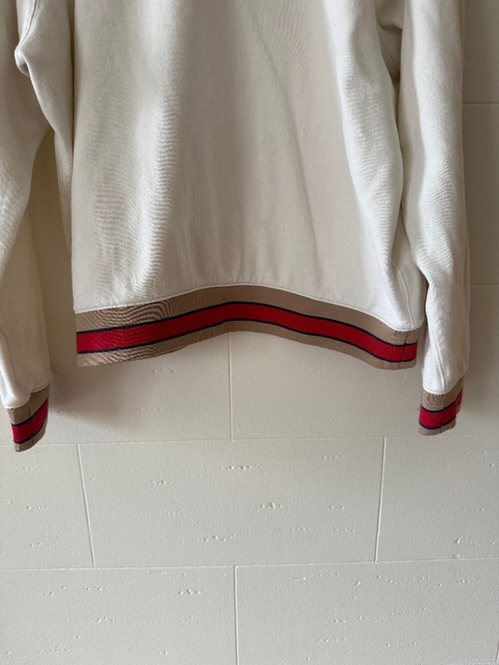 Little Moon Aritzia | Retro Stripe White Casual Sweatshirt | Medium - Picture 4 of 9